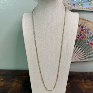 Caracol Rolo Chain Gold Tone Necklace Opera Length 32-35”